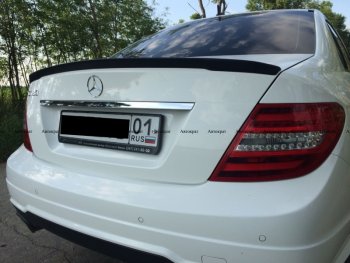 3 399 р. Лип спойлер АВТОКРАТ Mercedes-Benz C-Class W204 дорестайлинг седан (2007-2011) (Неокрашенный)  с доставкой в г. Тольятти. Увеличить фотографию 2