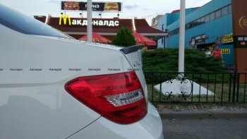 3 399 р. Лип спойлер АВТОКРАТ AMG Mercedes-Benz C-Class W204 дорестайлинг седан (2007-2011) (Неокрашенный)  с доставкой в г. Тольятти. Увеличить фотографию 2