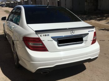 3 399 р. Лип спойлер АВТОКРАТ AMG Mercedes-Benz C-Class W204 дорестайлинг седан (2007-2011) (Неокрашенный)  с доставкой в г. Тольятти. Увеличить фотографию 4