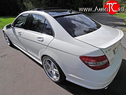 4 749 р. Козырёк на заднее лобовое стекло AMG Mercedes-Benz C-Class W204 дорестайлинг седан (2007-2011) (Неокрашенный)  с доставкой в г. Тольятти