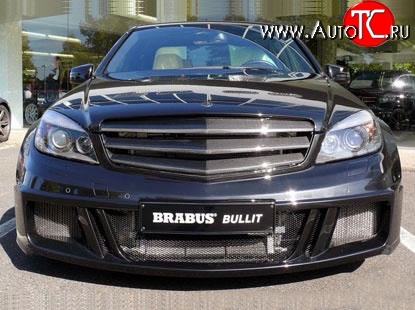 8 149 р. Радиаторная решётка Brabus Bullit Mercedes-Benz C-Class W204 дорестайлинг седан (2007-2011) (Неокрашенная)  с доставкой в г. Тольятти