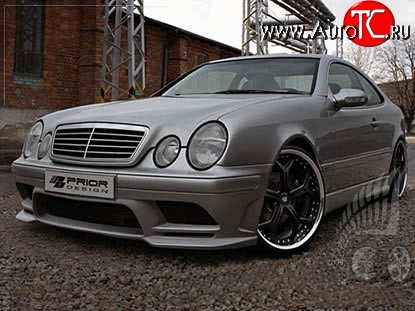 14 149 р. Передний бампер Prior Design Mercedes-Benz CLK class W208 (1997-2002) (Неокрашенный)  с доставкой в г. Тольятти