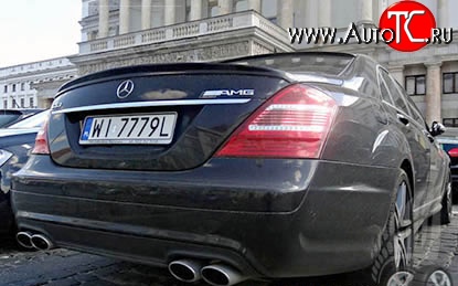 5 099 р. Лип спойлер AMG Mercedes-Benz S class W221 (2006-2013) (Неокрашенный)  с доставкой в г. Тольятти