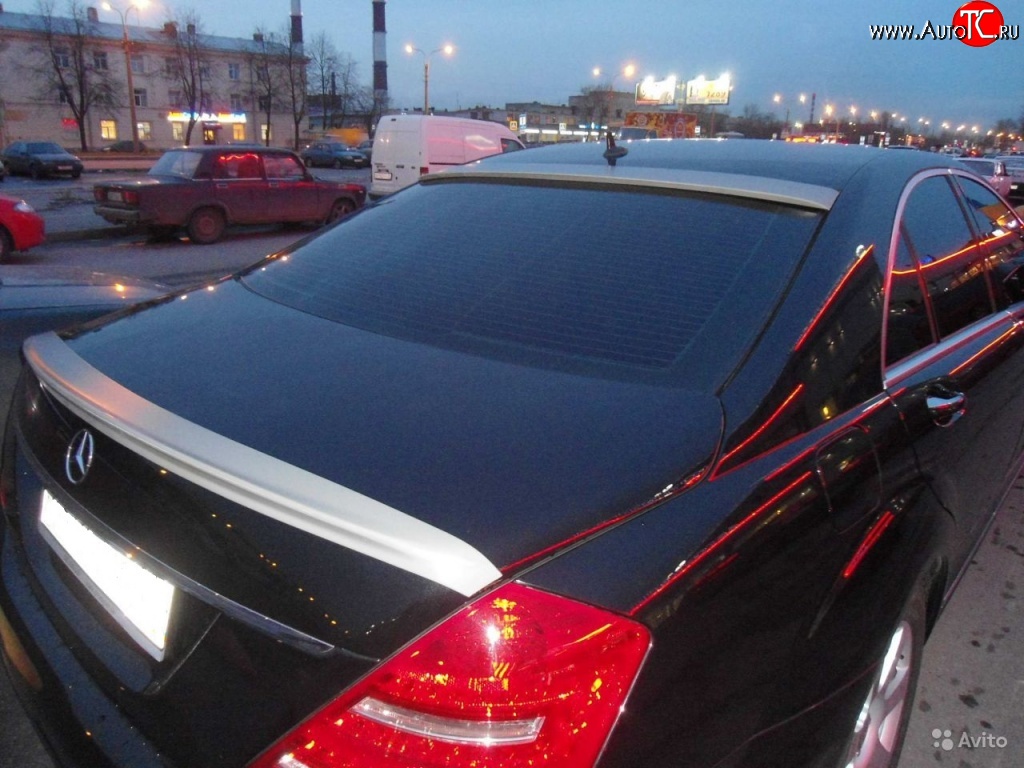 4 899 р. Лип спойлер Sport Mercedes-Benz S class W221 (2006-2013) (Неокрашенный)  с доставкой в г. Тольятти