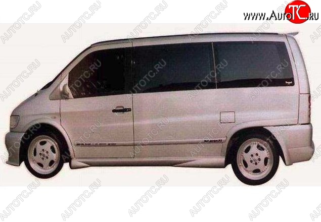 6 249 р. Пороги накладки CT Mercedes-Benz Vito W638 (1996-2003) (Неокрашенные)  с доставкой в г. Тольятти