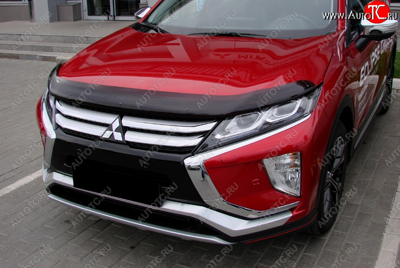 3 299 р. Дефлектор капота SIM Mitsubishi Eclipse Cross GK дорестайлинг (2017-2021)  с доставкой в г. Тольятти