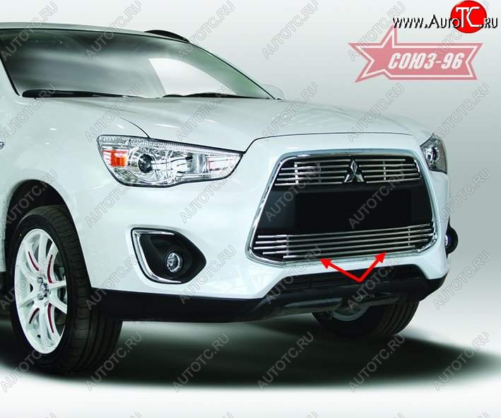 2 294 р. Декоративный элемент воздухозаборника Souz-96 (d10) Mitsubishi ASX 1-ый рестайлинг (2013-2016)  с доставкой в г. Тольятти