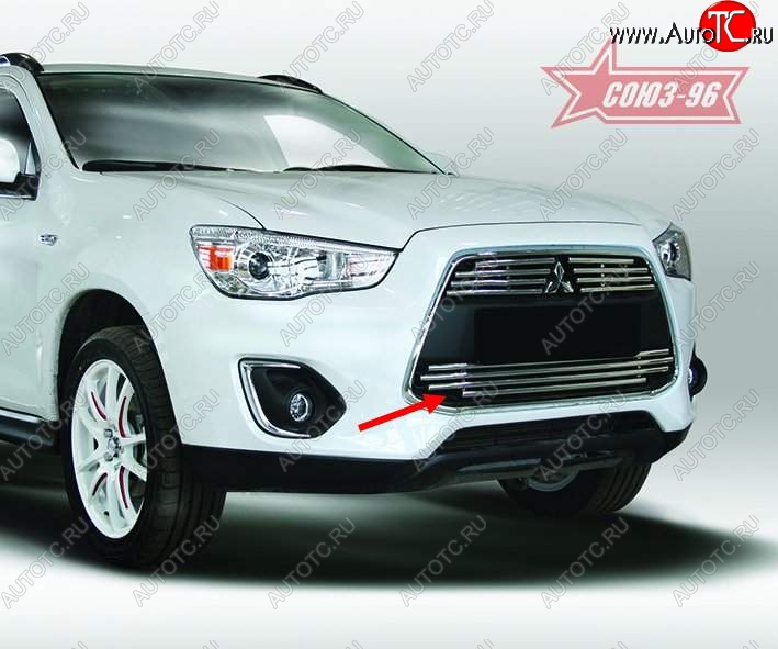 7 499 р. Декоративный элемент воздухозаборника Souz-96 (d16) Mitsubishi ASX 1-ый рестайлинг (2013-2016)  с доставкой в г. Тольятти