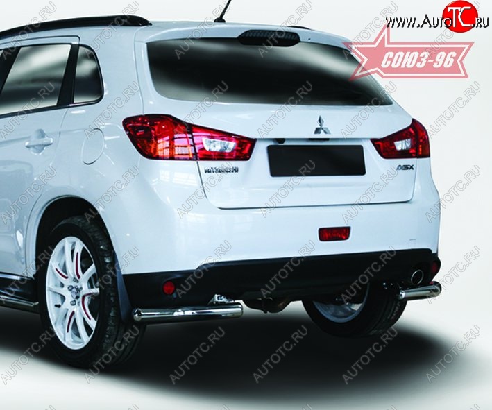 7 919 р. Защита заднего бампера из боковых уголков Souz-96 (d60) Mitsubishi ASX 1-ый рестайлинг (2013-2016)  с доставкой в г. Тольятти