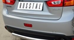 17 549 р. Одинарная защита заднего бампера из трубы диаметром 63 мм SLITKOFF Mitsubishi ASX 1-ый рестайлинг (2013-2016)  с доставкой в г. Тольятти. Увеличить фотографию 2