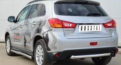 17 549 р. Одинарная защита заднего бампера из трубы диаметром 63 мм SLITKOFF Mitsubishi ASX 1-ый рестайлинг (2013-2016)  с доставкой в г. Тольятти. Увеличить фотографию 4