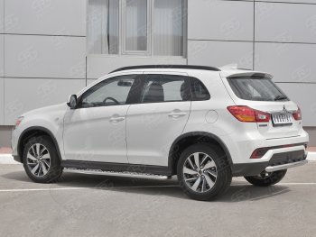 14 749 р. Защита заднего бампера (Ø63 мм, нержавейка) RUSSTAL Mitsubishi ASX 2-ой рестайлинг (2017-2020)  с доставкой в г. Тольятти. Увеличить фотографию 2