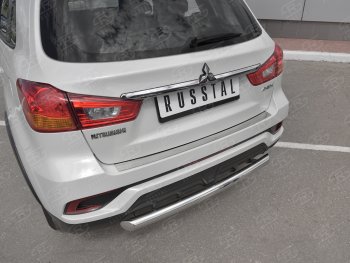 1 669 р. Защитная накладка заднего бампера Russtal Mitsubishi ASX 2-ой рестайлинг (2017-2020)  с доставкой в г. Тольятти. Увеличить фотографию 2