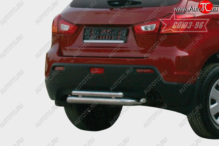 11 609 р. Защита заднего бампера Souz-96 (d60/42) Mitsubishi ASX дорестайлинг (2010-2012)  с доставкой в г. Тольятти