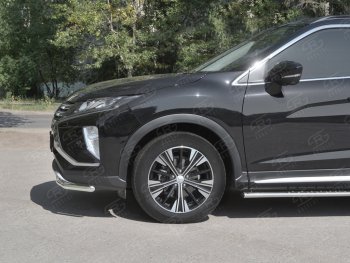 14 999 р. Защита переднего бампера (Ø42 мм, нержавейка) SLITKOFF Mitsubishi Eclipse Cross GK дорестайлинг (2017-2021)  с доставкой в г. Тольятти. Увеличить фотографию 3