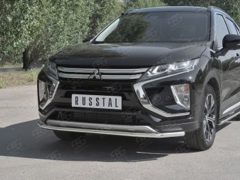 14 999 р. Защита переднего бампера (Ø42 мм, нержавейка) SLITKOFF Mitsubishi Eclipse Cross GK дорестайлинг (2017-2021)  с доставкой в г. Тольятти. Увеличить фотографию 4