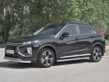 15 299 р. Защита переднего бампера (Ø63 мм, нержавейка) SLITKOFF Mitsubishi Eclipse Cross GK дорестайлинг (2017-2021)  с доставкой в г. Тольятти. Увеличить фотографию 2