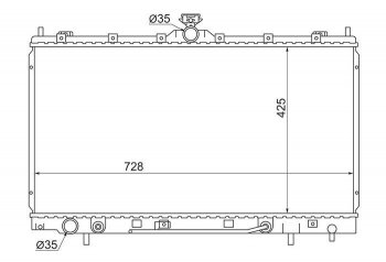Радиатор двигателя SAT (пластинчатый, МКПП/АКПП) Mitsubishi Grandis (2003-2009)