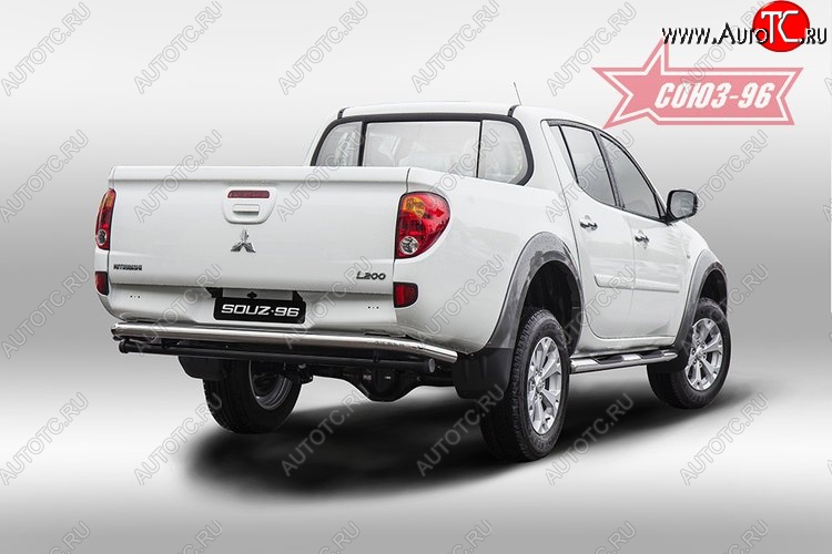 9 809 р. Одинарная защита заднего бампера d60 Souz-96 Mitsubishi L200 5 KK,KL дорестайлинг (2015-2019)  с доставкой в г. Тольятти