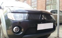 1 499 р. Сетка в решетку радиатора Russtal  Mitsubishi L200  4 - Pajero Sport  PB (черная)  с доставкой в г. Тольятти. Увеличить фотографию 5