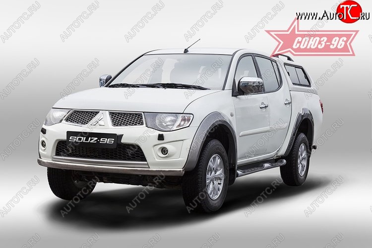 13 904 р. Овальная защита переднего бампера (d75х42) Souz-96 Mitsubishi L200 4  дорестайлинг (2006-2014)  с доставкой в г. Тольятти