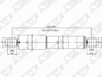 2 299 р. Амортизатор задний SAT  Mitsubishi L-300 (2007-2013), Nissan Atlas  F23 (1992-2007), Nissan Caravan (1986-2001)  с доставкой в г. Тольятти. Увеличить фотографию 1