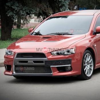 Реснички на фары Mitsubishi Lancer 10 CY хэтчбэк дорестайлинг (2007-2010)