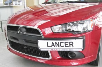 2 199 р. Воздуховоды радиатора в передний бампер Квадрат Mitsubishi Lancer 10 CY хэтчбек 5 дв рестайлинг (2011-2017) (Неокрашенные)  с доставкой в г. Тольятти. Увеличить фотографию 2