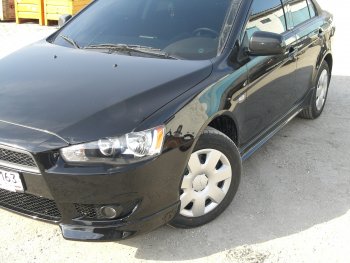 5 499 р. Пороги накладки INTENSE 2.0  Mitsubishi Lancer  10 CY (2007-2017) седан дорестайлинг, седан рестайлинг, хэтчбек 5 дв рестайлинг (Неокрашенные)  с доставкой в г. Тольятти. Увеличить фотографию 3