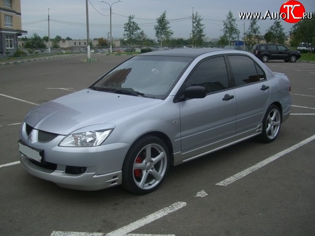 4 999 р. Накладка на передний бампер EGR Mitsubishi Lancer 9 1-ый рестайлинг седан (2003-2005) (Неокрашенная)  с доставкой в г. Тольятти