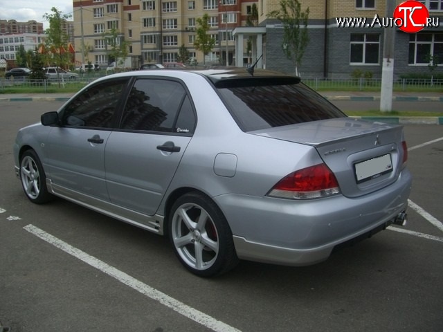 4 999 р. Накладка на задний бампер EGR Mitsubishi Lancer 9 2-ой рестайлинг седан (2005-2009) (Неокрашенная)  с доставкой в г. Тольятти