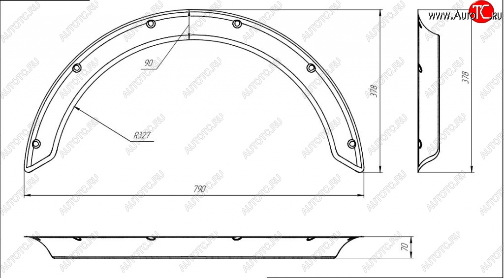 4 899 р. Универсальные арки New School (70 мм) BMW 7 серия F01-F04 седан (2008-2015) (Шагрень: 4 шт)  с доставкой в г. Тольятти