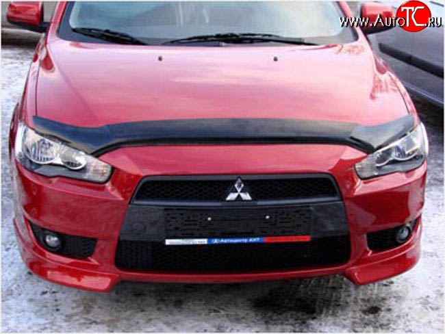 4 599 р. Дефлектор капота NovLine Mitsubishi Lancer 10 CY хэтчбэк дорестайлинг (2007-2010)  с доставкой в г. Тольятти