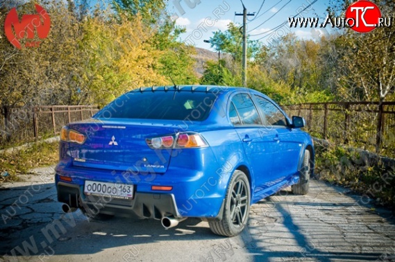 1 649 р. Козырёк на заднее стекло Zodiak Generator (6 зубьев) Mitsubishi Lancer 10 CY седан рестайлинг (2011-2017) (Неокрашенный)  с доставкой в г. Тольятти