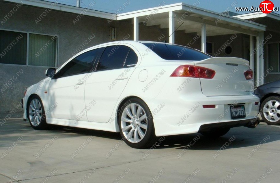 4 149 р. Лип спойлер DUCKBILL Mitsubishi Lancer 10 CY седан дорестайлинг (2007-2010) (Неокрашенный)  с доставкой в г. Тольятти