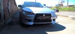 2 699 р. Клыки Evo на передний бампер автомобиля Mitsubishi Lancer 10 CY хэтчбэк дорестайлинг (2007-2010) (Неокрашенные)  с доставкой в г. Тольятти. Увеличить фотографию 6