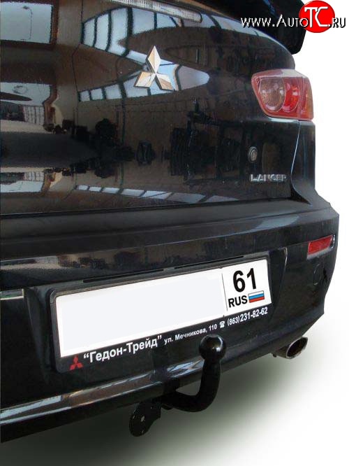 6 899 р. Фаркоп Лидер Плюс Mitsubishi Lancer 10 CY седан дорестайлинг (2007-2010) (Без электропакета)  с доставкой в г. Тольятти