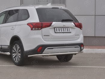 14 599 р. Защита заднего бампера (Ø42 мм, нержавейка) SLITKOFF Mitsubishi Outlander GF 3-ий рестайлинг (2018-2022)  с доставкой в г. Тольятти. Увеличить фотографию 2