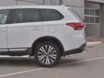 14 599 р. Защита заднего бампера (Ø42 мм, нержавейка) SLITKOFF Mitsubishi Outlander GF 3-ий рестайлинг (2018-2022)  с доставкой в г. Тольятти. Увеличить фотографию 3