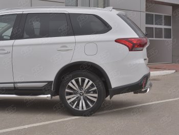 15 999 р. Защита заднего бампера (Ø75x42 мм, нержавейка) Russtal Mitsubishi Outlander GF 3-ий рестайлинг (2018-2022)  с доставкой в г. Тольятти. Увеличить фотографию 3