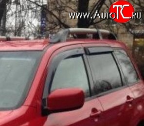 999 р. Комплект дефлекторов окон (ветровиков) 4 шт. Russtal Mitsubishi Outlander CU (2003-2009)  с доставкой в г. Тольятти