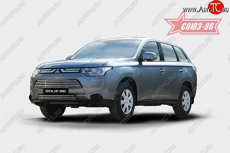 9 899 р. Декоративные элементы воздухозаборника Souz-96 (d16) Mitsubishi Outlander GF дорестайлинг (2012-2014)  с доставкой в г. Тольятти