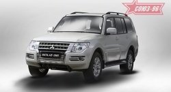 Декоративный элемент воздухозаборника Souz-96 нержавеющая сталь Mitsubishi Pajero 4 V90 2-ой рестайлинг (2014-2020) ()