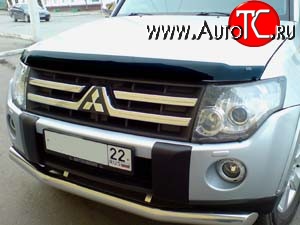 3 699 р. Дефлектор капота NovLine Mitsubishi Pajero 4 V80 3 дв. 1-ый рестайлинг (2011-2014)  с доставкой в г. Тольятти