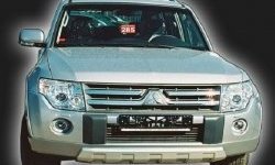 11 549 р. Накладка на передний бампер (Wagon) CT Mitsubishi Pajero 4 V90 дорестайлинг (2006-2011) (Неокрашенная)  с доставкой в г. Тольятти. Увеличить фотографию 2