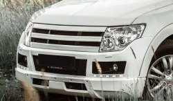 8 199 р. Решётка радиатора BROOMER Design Mitsubishi Pajero 4 V80 дорестайлинг (2006-2011) (Неокрашенная)  с доставкой в г. Тольятти. Увеличить фотографию 3