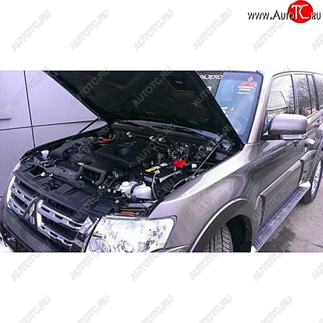 2 349 р. Упоры капота Russtal Mitsubishi Pajero 4 V80 3 дв. 1-ый рестайлинг (2011-2014)  с доставкой в г. Тольятти