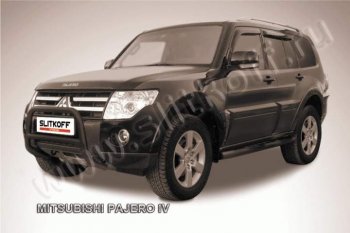 Кенгурятник d57 низкий Mitsubishi Pajero 4 V90 дорестайлинг (2006-2011)