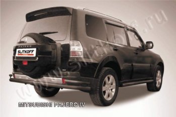 Защита задняя Slitkoff (d76/42) Mitsubishi (Митсубиси) Pajero (Паджеро)  4 V90 (2006-2020) 4 V90 дорестайлинг, 1-ый рестайлинг, 2-ой рестайлинг