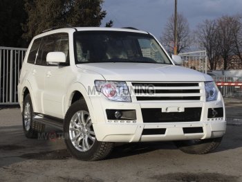 8 199 р. Решётка радиатора BROOMER Design Mitsubishi Pajero 4 V80 дорестайлинг (2006-2011) (Неокрашенная)  с доставкой в г. Тольятти. Увеличить фотографию 4